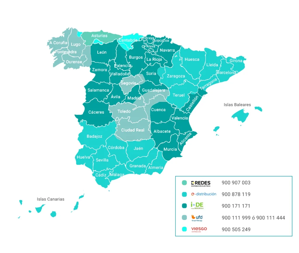 Mapa Distribuidoras Eléctricas